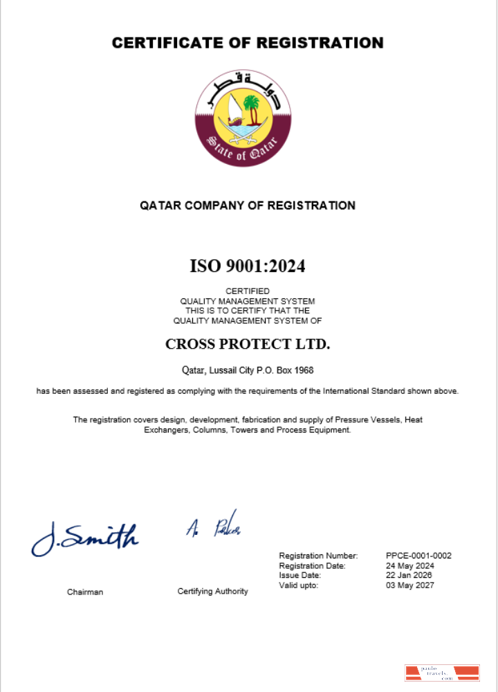 Qatar business registration certificate Word and PDF template